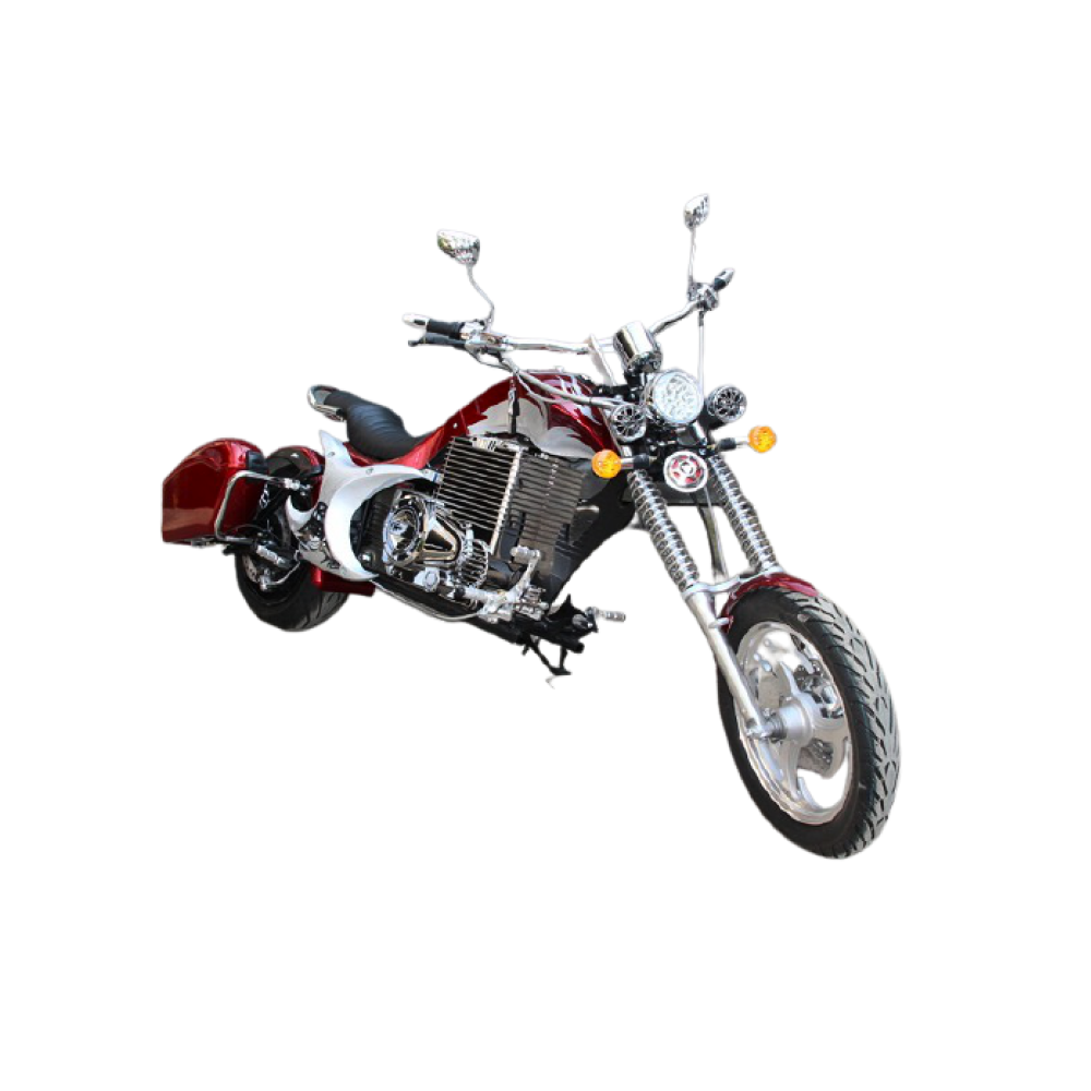 Купить электромотоцикл GreenCamel Chopper C200, 72V 3000W R15 Красный в ...