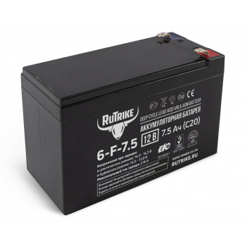 Аккумулятор RuTrike 6-F-7,5 (12V7,5A/H C20)